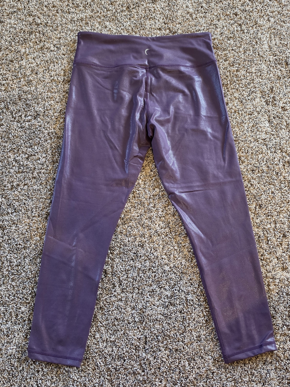 ZYIA Shimmer Plum Ankle Leggings Size 12 - Picture 2 of 6